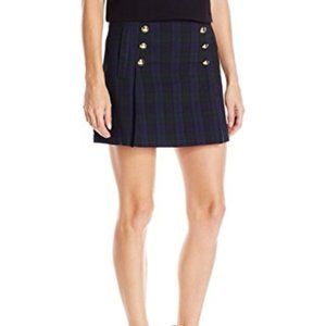 NWT XOXO Navy Blue/Gold Buttons Skirt Jrs Large juniors super cute